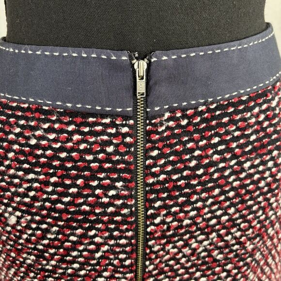TOMMY HILFIGER Tweed Mini Skirt Blue Red Mix Lined - Picture 4 of 9